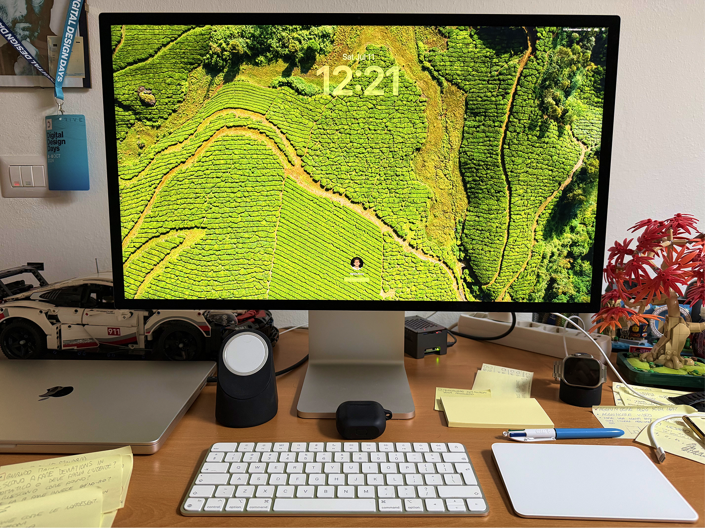 My desk and monitor setup